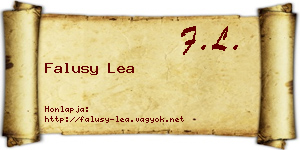 Falusy Lea névjegykártya